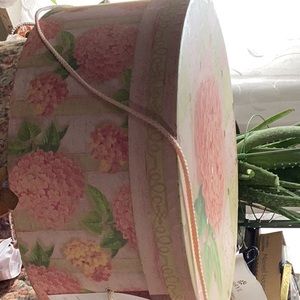 Hat box, women’s , pink. Nice box to store hats in .
